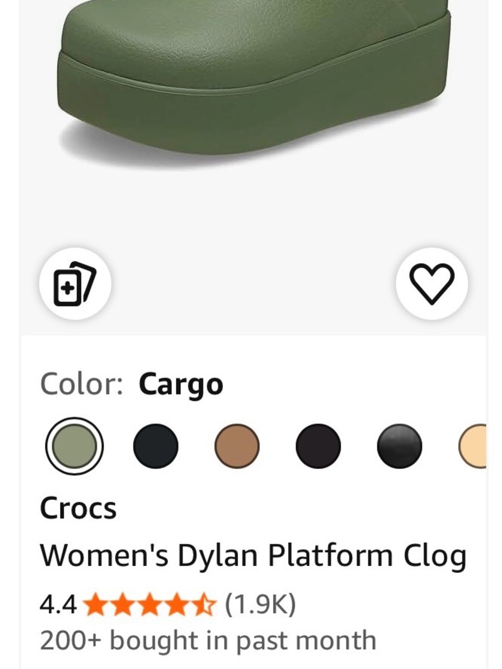 Crocs Women's Dylan Platform Clog in Cargo (Olive Green)